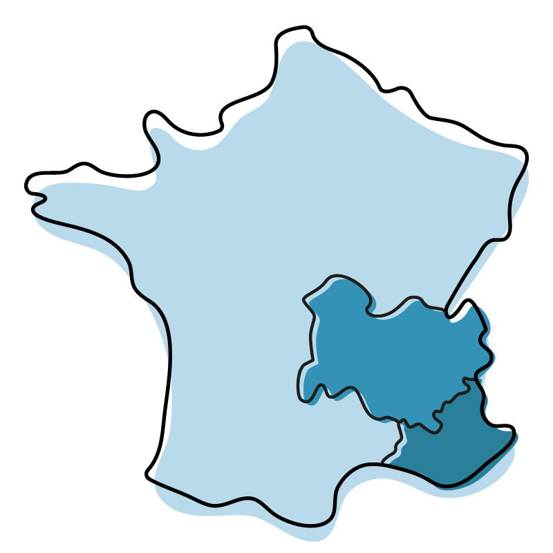 carte-france Carte des formations en Rhône-Alpes et PACA